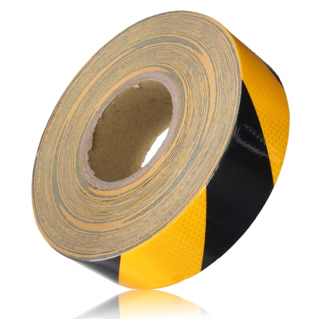 Golden Reflective Adhesive Tape Safety Warning Stripe