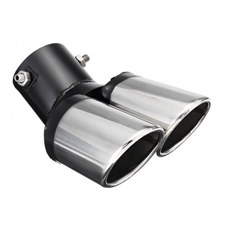 ALLOMN Universal Car Stainless Steel Dual-Exhaust Pipe